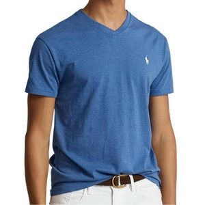 Polo by Ralph Lauren V-Neck T-Shirt Blue/Slate - Size Large